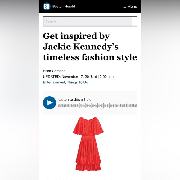 NWT KATE SPADE Persimmon Grove Red Orange Pleated Popover Cape Fit Flare Dress - Picture 11 of 16